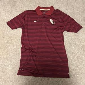 Medium FSU collared dry fit polo shirt